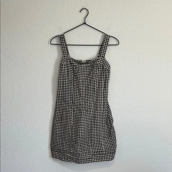 Dissh Houndstooth Mini Dress Black Cream - Picture 3 of 11